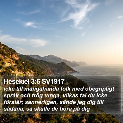 Hesekiel 3:6 SV1917 Bible Verse Image