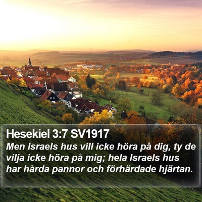 Hesekiel 3:7 SV1917 Bible Verse Image