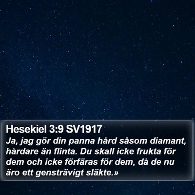 Hesekiel 3:9 SV1917 Bible Verse Image