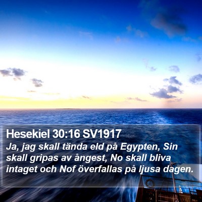 Hesekiel 30:16 SV1917 Bible Verse Image