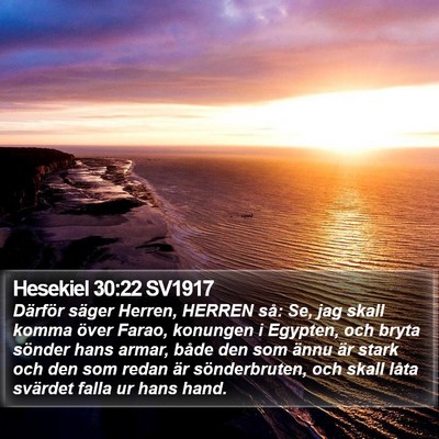 Hesekiel 30:22 SV1917 Bible Verse Image