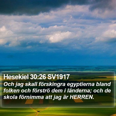 Hesekiel 30:26 SV1917 Bible Verse Image