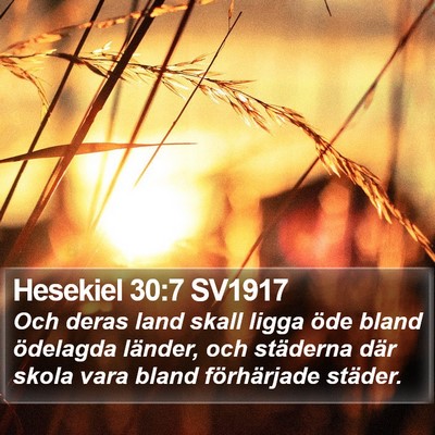 Hesekiel 30:7 SV1917 Bible Verse Image