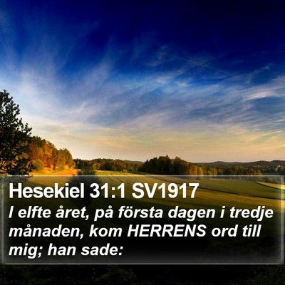 Hesekiel 31:1 SV1917 Bible Verse Image