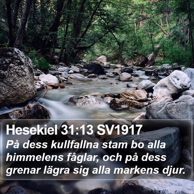 Hesekiel 31:13 SV1917 Bible Verse Image