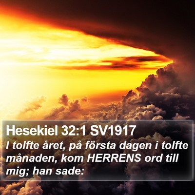 Hesekiel 32:1 SV1917 Bible Verse Image