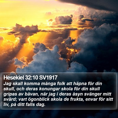 Hesekiel 32:10 SV1917 Bible Verse Image