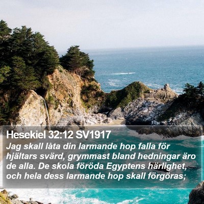 Hesekiel 32:12 SV1917 Bible Verse Image