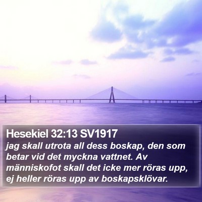 Hesekiel 32:13 SV1917 Bible Verse Image
