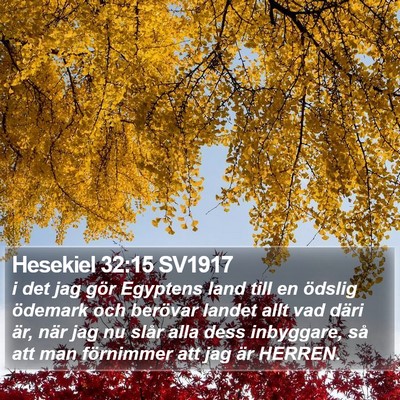 Hesekiel 32:15 SV1917 Bible Verse Image