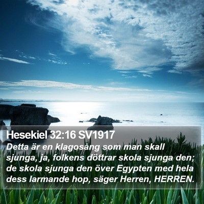 Hesekiel 32:16 SV1917 Bible Verse Image