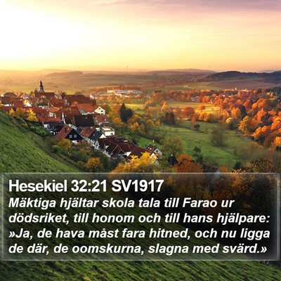 Hesekiel 32:21 SV1917 Bible Verse Image