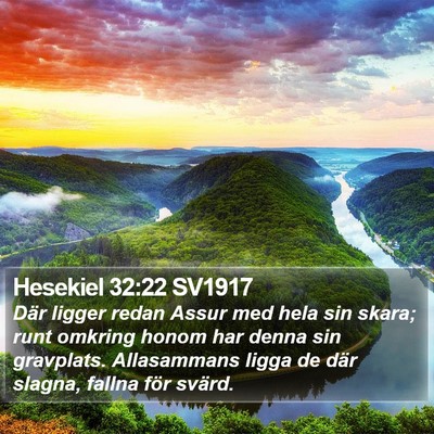 Hesekiel 32:22 SV1917 Bible Verse Image