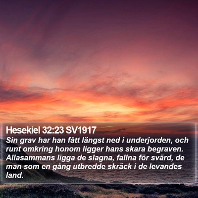 Hesekiel 32:23 SV1917 Bible Verse Image