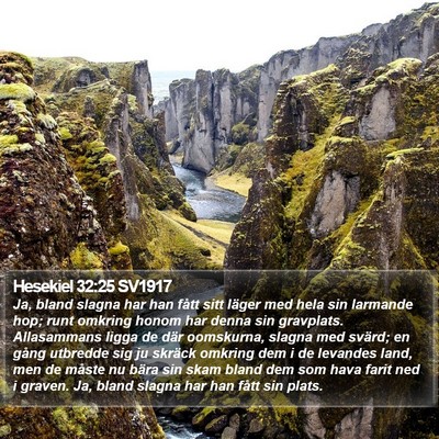Hesekiel 32:25 SV1917 Bible Verse Image