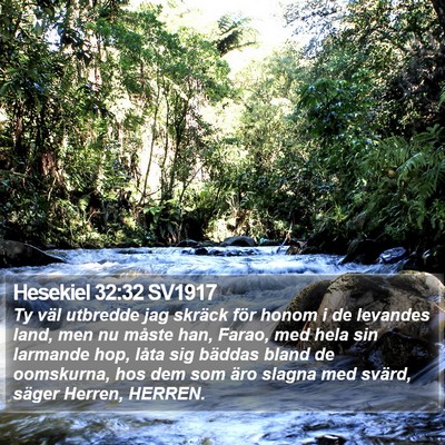 Hesekiel 32:32 SV1917 Bible Verse Image