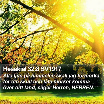 Hesekiel 32:8 SV1917 Bible Verse Image