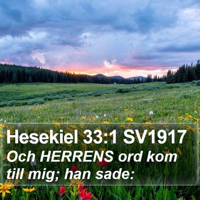 Hesekiel 33:1 SV1917 Bible Verse Image