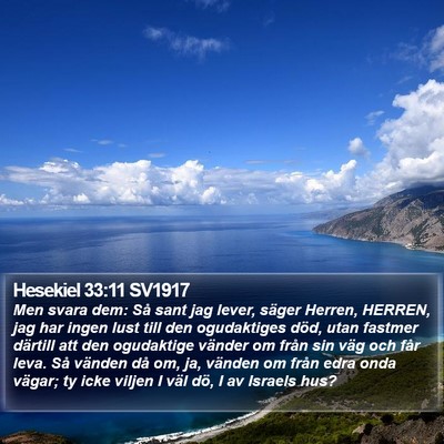 Hesekiel 33:11 SV1917 Bible Verse Image