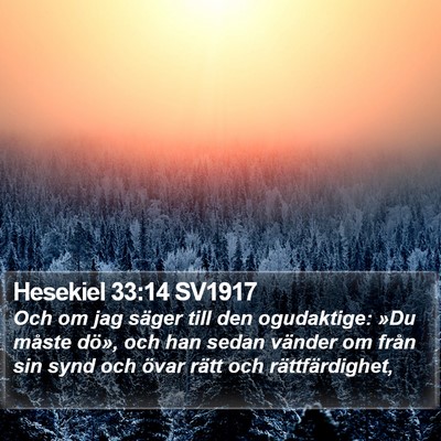 Hesekiel 33:14 SV1917 Bible Verse Image