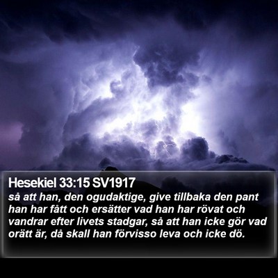 Hesekiel 33:15 SV1917 Bible Verse Image