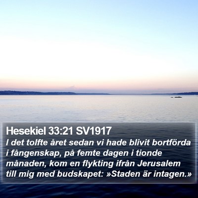 Hesekiel 33:21 SV1917 Bible Verse Image