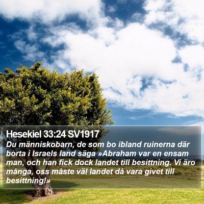 Hesekiel 33:24 SV1917 Bible Verse Image