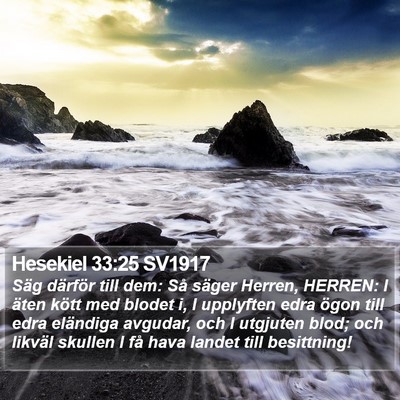 Hesekiel 33:25 SV1917 Bible Verse Image