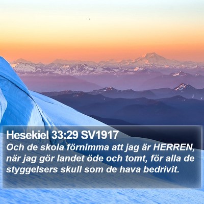 Hesekiel 33:29 SV1917 Bible Verse Image