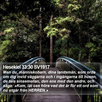 Hesekiel 33:30 SV1917 Bible Verse Image