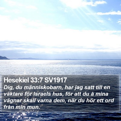 Hesekiel 33:7 SV1917 Bible Verse Image