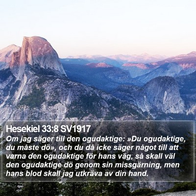 Hesekiel 33:8 SV1917 Bible Verse Image