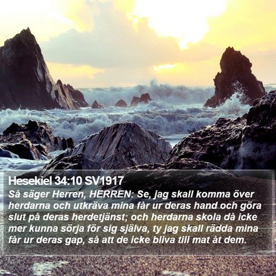 Hesekiel 34:10 SV1917 Bible Verse Image