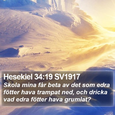 Hesekiel 34:19 SV1917 Bible Verse Image
