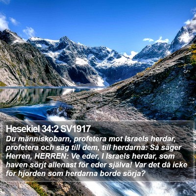 Hesekiel 34:2 SV1917 Bible Verse Image