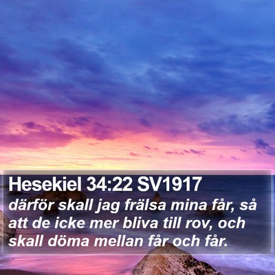 Hesekiel 34:22 SV1917 Bible Verse Image
