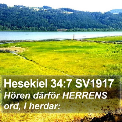 Hesekiel 34:7 SV1917 Bible Verse Image