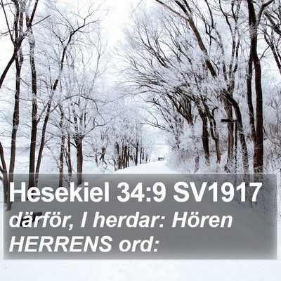 Hesekiel 34:9 SV1917 Bible Verse Image