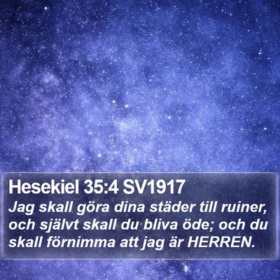 Hesekiel 35:4 SV1917 Bible Verse Image