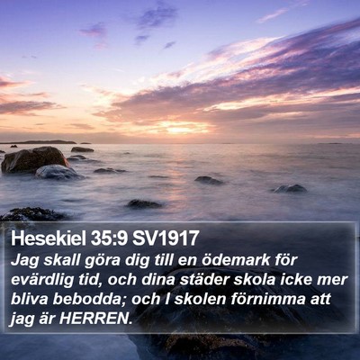Hesekiel 35:9 SV1917 Bible Verse Image