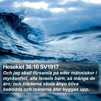 Hesekiel 36:10 SV1917 Bible Verse Image