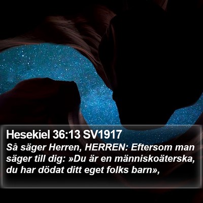 Hesekiel 36:13 SV1917 Bible Verse Image