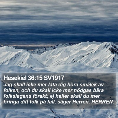 Hesekiel 36:15 SV1917 Bible Verse Image