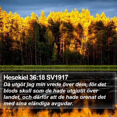 Hesekiel 36:18 SV1917 Bible Verse Image