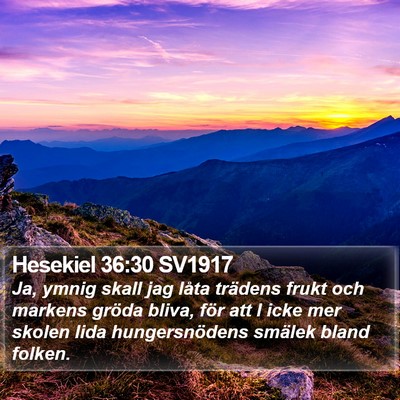 Hesekiel 36:30 SV1917 Bible Verse Image