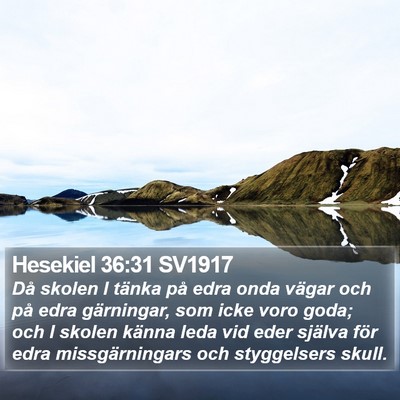 Hesekiel 36:31 SV1917 Bible Verse Image