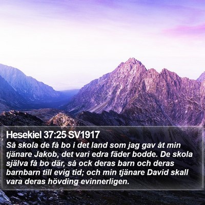 Hesekiel 37:25 SV1917 Bible Verse Image