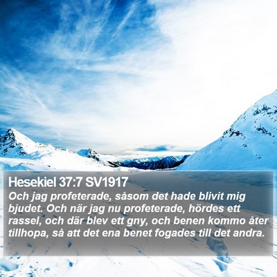 Hesekiel 37:7 SV1917 Bible Verse Image