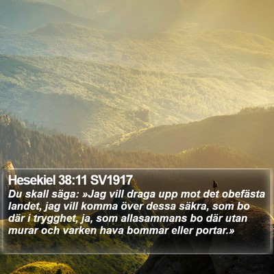 Hesekiel 38:11 SV1917 Bible Verse Image