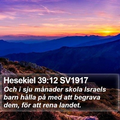 Hesekiel 39:12 SV1917 Bible Verse Image